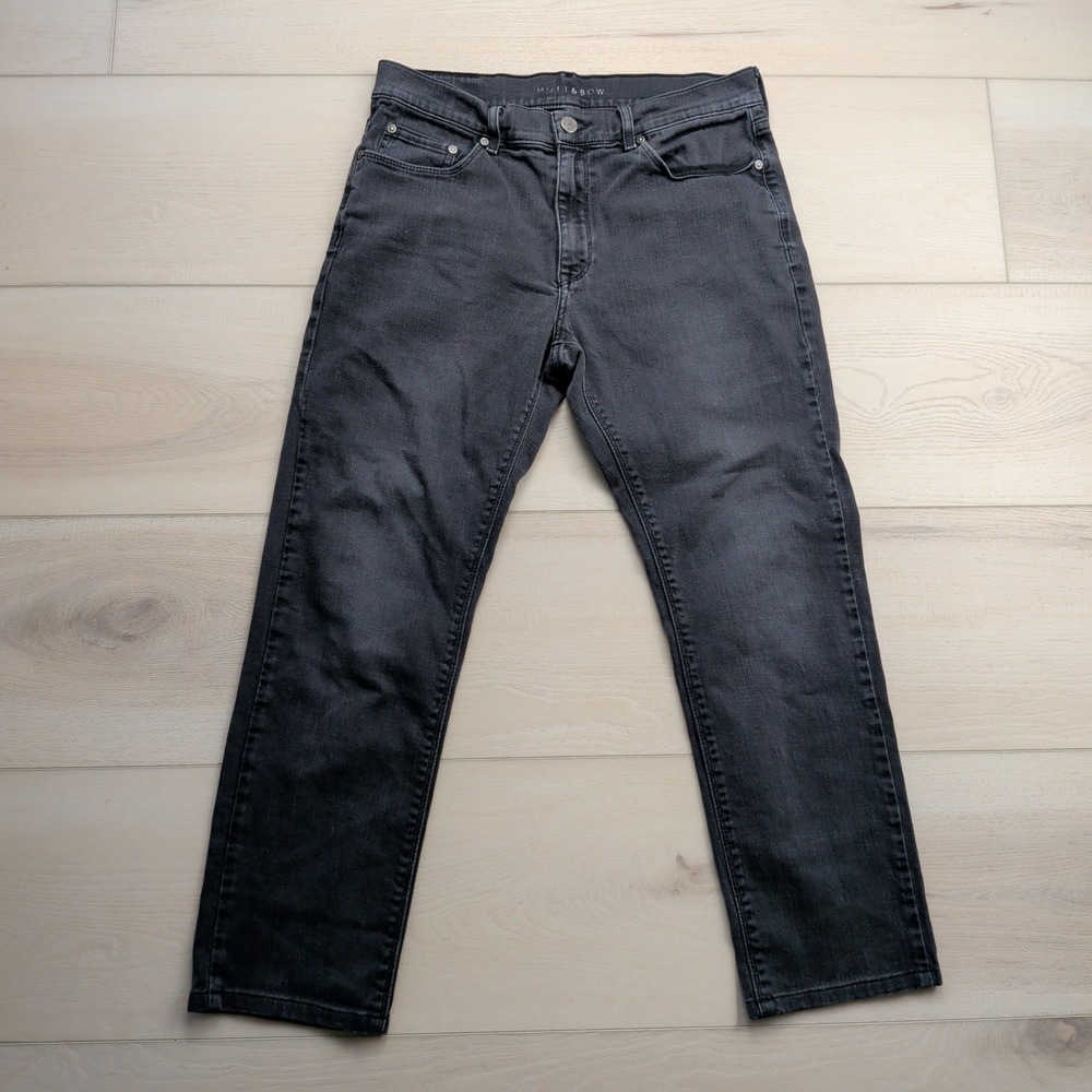 Mott & Bow Mercer Slim Jeans Mens 31x30 (Fits 31x26) Black Stretch Denim Pants‎